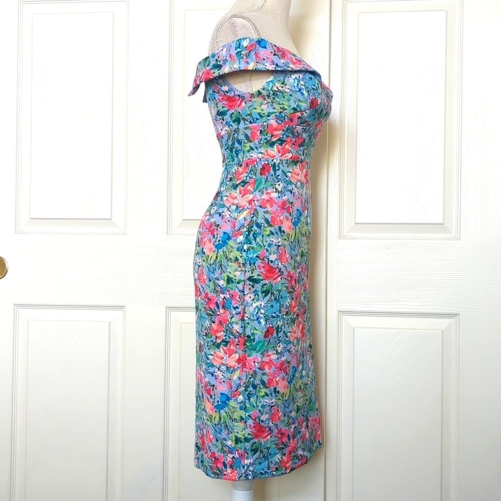 Aidan by Aidan Mattox Off-the-Shoulder Floral Dress - Picture 8 of 11